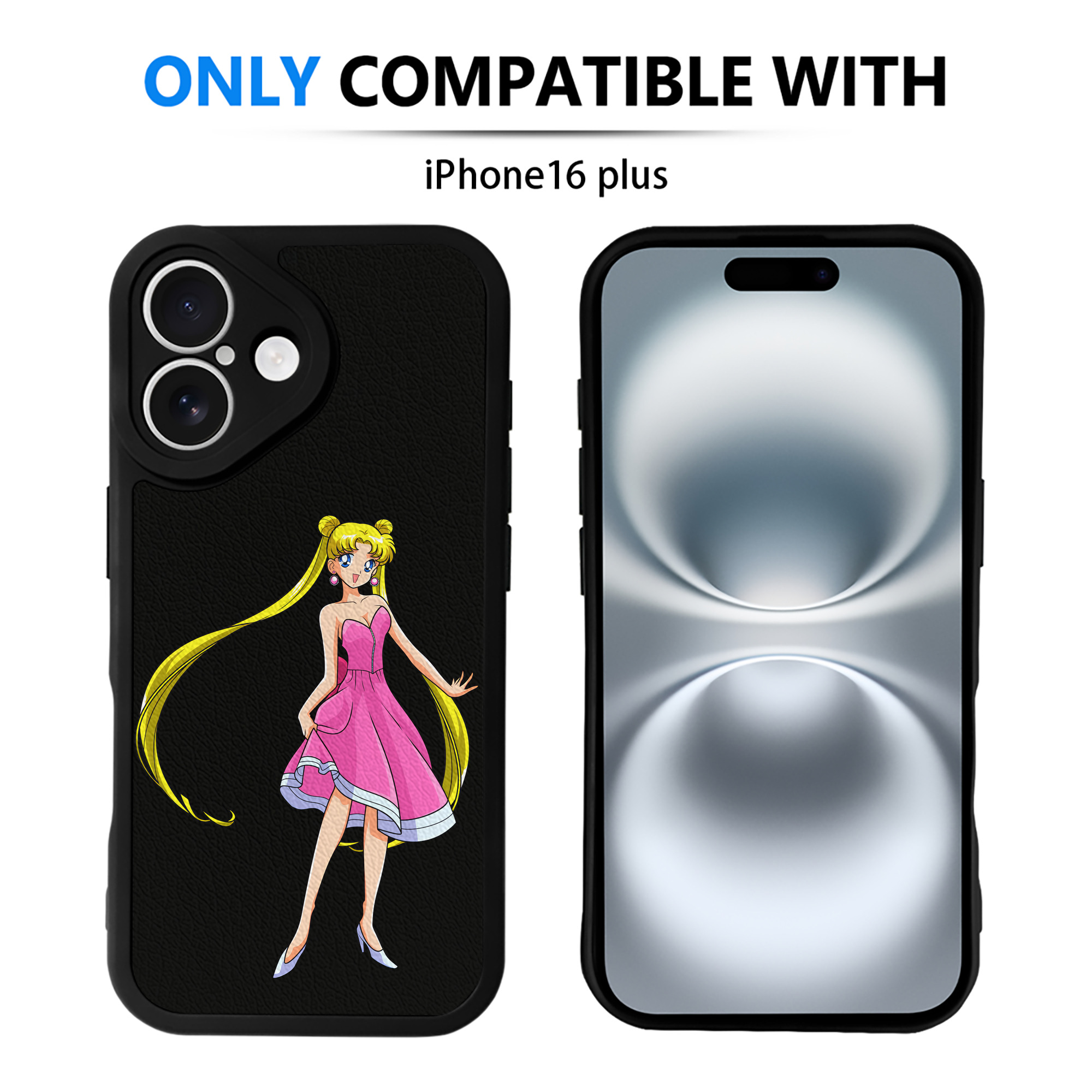 （画像用） 美少女戦士セーラームーン 愛野 美奈子 あいの みなこ Sailor Moon Aino Minako 【iPhone 16シリーズ対応】シリコンスマホケース（レザー調） 材質：シリコン